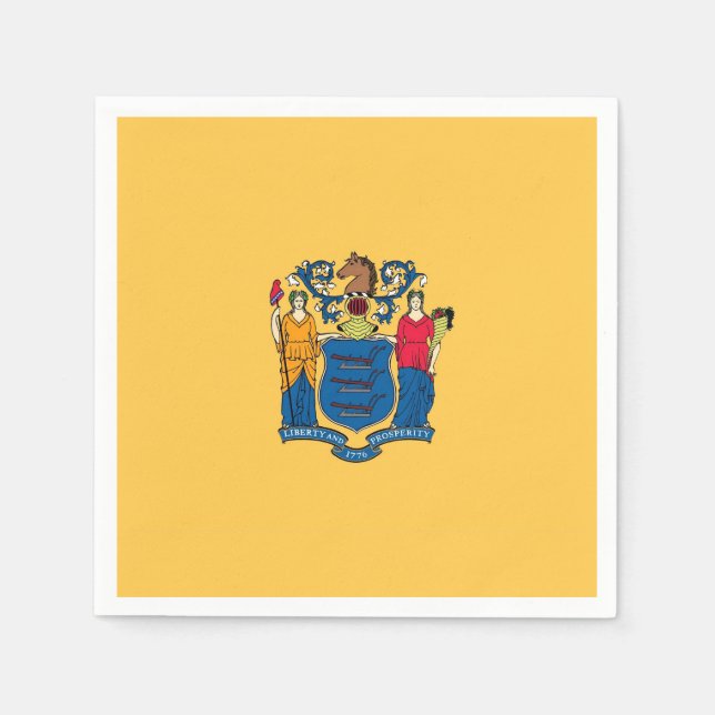 Patriotiska pappra blöjor med flagga i New jersey Pappersservett (Framsidan)