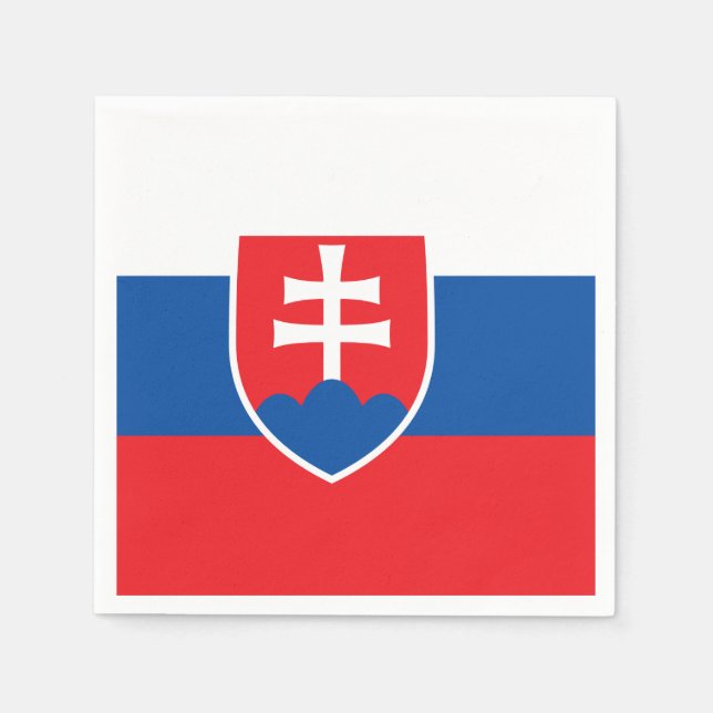 Patriotiska pappra blöjor med flagga i Slovakien Pappersservett (Framsidan)