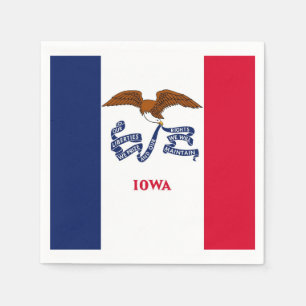 Patriotiska pappra blöjor med flagga Iowa Pappersservett