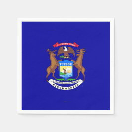 Patriotiska pappra blöjor med flagga Michigan Pappersservett