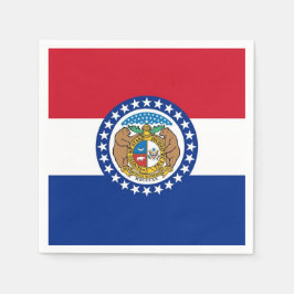 Patriotiska pappra blöjor med flagga Missouri Pappersservett