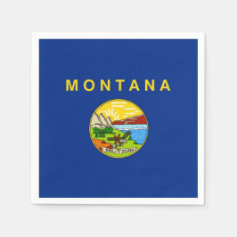 Patriotiska pappra blöjor med flagga Montana Pappersservett