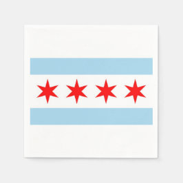 Patriotiska pappra blöjor med flagga of Chicago Pappersservett