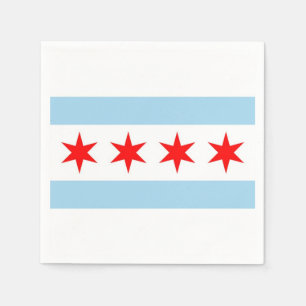 Patriotiska pappra blöjor med flagga of Chicago Pappersservett
