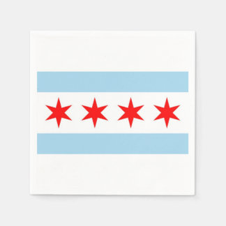 Patriotiska pappra blöjor med flagga of Chicago Pappersservett