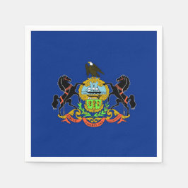 Patriotiska pappra blöjor med flagga Pennsylvania Pappersservett