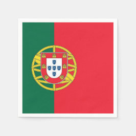 Patriotiska pappra blöjor med flagga Portugal Pappersservett