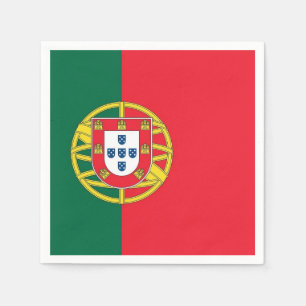 Patriotiska pappra blöjor med flagga Portugal Pappersservett