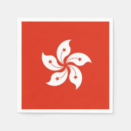 Patriotiska pappra blöjor med Hongkong-flagga Pappersservett