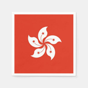 Patriotiska pappra blöjor med Hongkong-flagga Pappersservett
