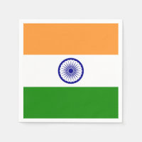 Patriotiska pappra blöjor med Indien-flagga