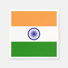 Patriotiska pappra blöjor med Indien-flagga Pappersservett