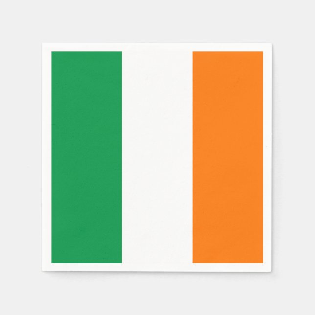 Patriotiska pappra blöjor med Irland flagga Pappersservett (Framsidan)