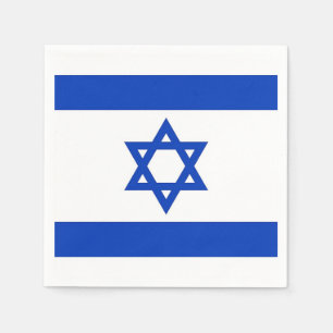 Patriotiska pappra blöjor med Israel-flagga Pappersservett