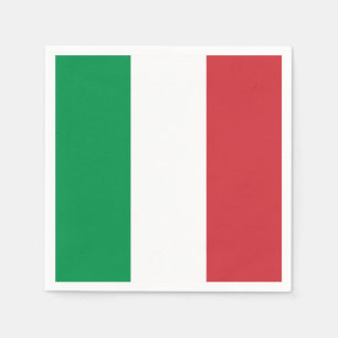 Patriotiska pappra blöjor med Italien flagga Pappersservett