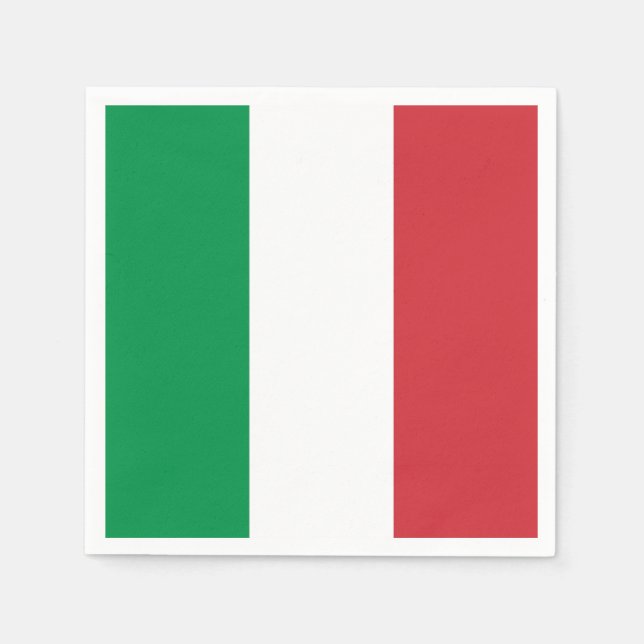 Patriotiska pappra blöjor med Italien flagga Pappersservett (Framsidan)