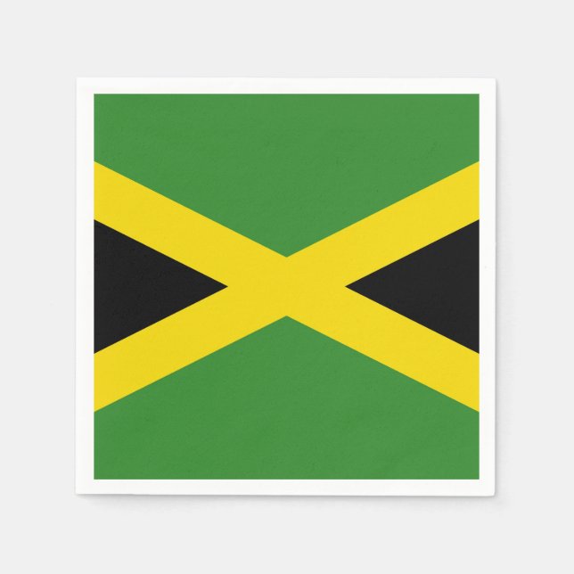 Patriotiska pappra blöjor med Jamaica flagga Pappersservett (Framsidan)