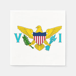 Patriotiska pappra blöjor med Jungfruöarna flagga Pappersservett