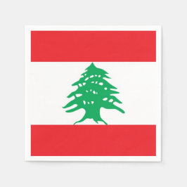Patriotiska pappra blöjor med Libanon-flagga Pappersservett