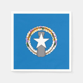 Patriotiska pappra blöjor med Nordmariana-flagga Pappersservett