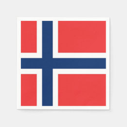 Patriotiska pappra blöjor med Norge flagga Pappersservett