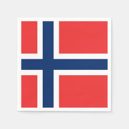 Patriotiska pappra blöjor med Norge flagga Pappersservett