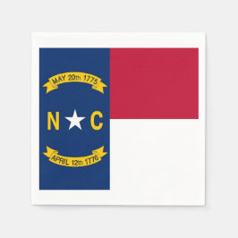Patriotiska pappra blöjor med North Carolina flagg Pappersservett