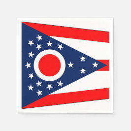 Patriotiska pappra blöjor med Ohio flagga Pappersservett