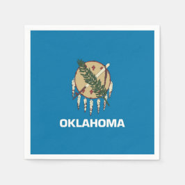 Patriotiska pappra blöjor med Oklahoma flagga Pappersservett
