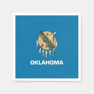 Patriotiska pappra blöjor med Oklahoma flagga Pappersservett