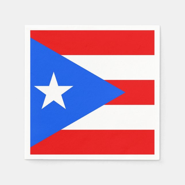 Patriotiska pappra blöjor med Puerto Rico flagga Pappersservett (Framsidan)