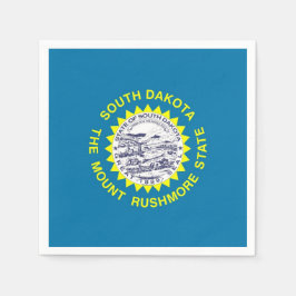 Patriotiska pappra blöjor med South Dakota flagga Pappersservett
