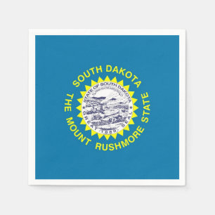 Patriotiska pappra blöjor med South Dakota flagga Pappersservett