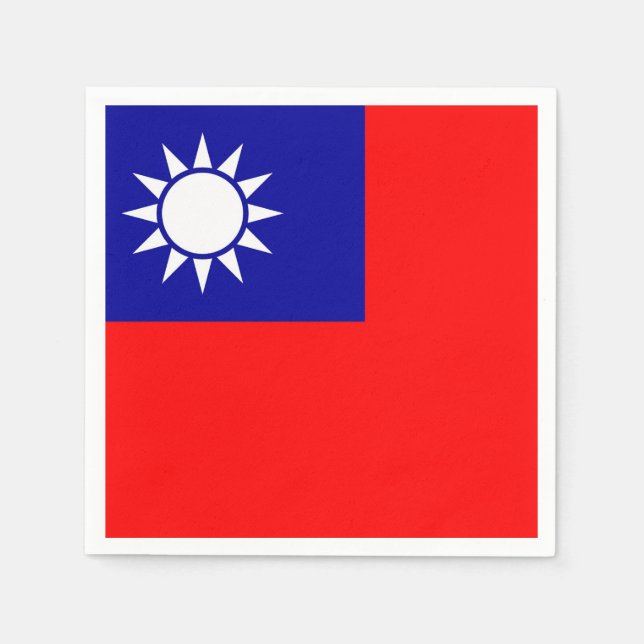 Patriotiska pappra blöjor med Taiwan-flagga Pappersservett (Framsidan)