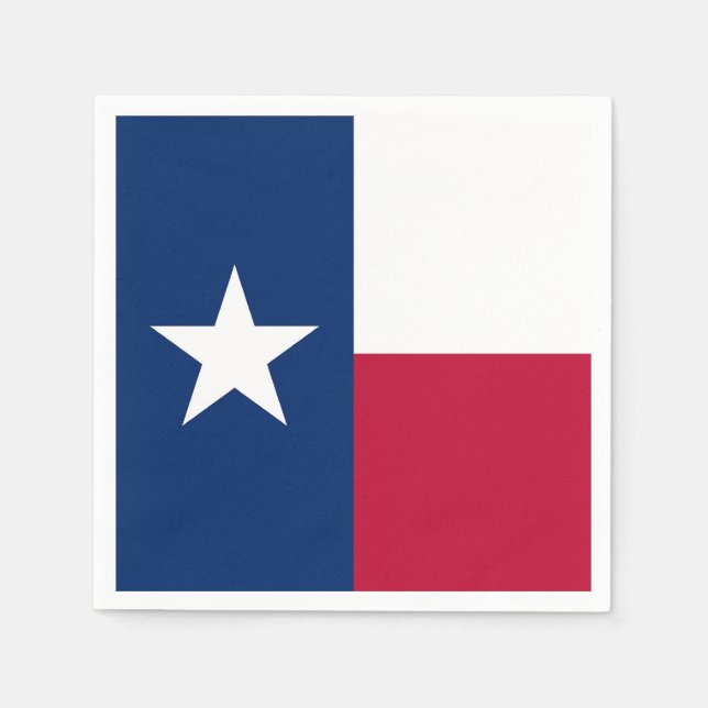 Patriotiska pappra blöjor med Texas flagga Pappersservett (Framsidan)