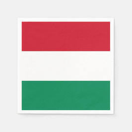 Patriotiska pappra blöjor med ungersk flagga pappersservett