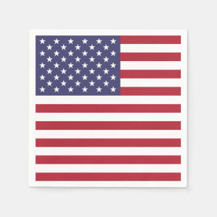 Patriotiska pappra blöjor med USA:s flagga Pappersservett