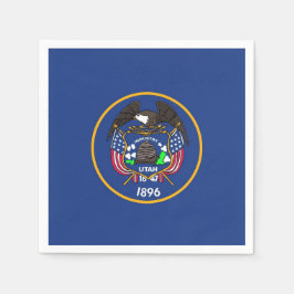 Patriotiska pappra blöjor med Utah flagga Pappersservett
