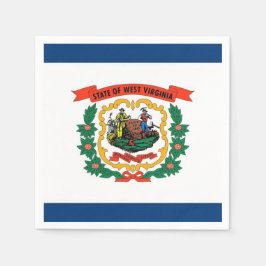 Patriotiska pappra blöjor med Väster Virginia flag Pappersservett