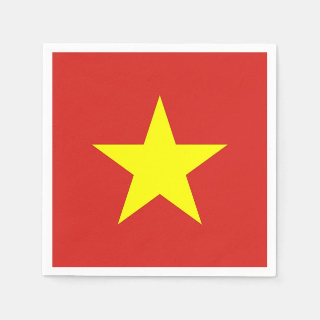 Patriotiska pappra blöjor med Vietnam flagga Pappersservett (Framsidan)