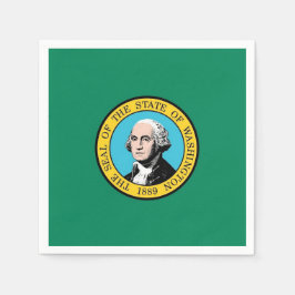 Patriotiska pappra blöjor med Washington Statlig f Pappersservett