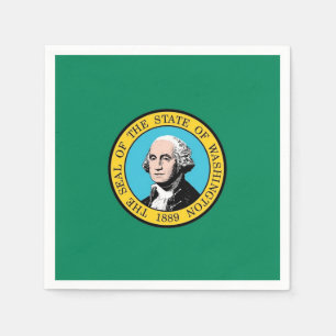 Patriotiska pappra blöjor med Washington Statlig f Pappersservett