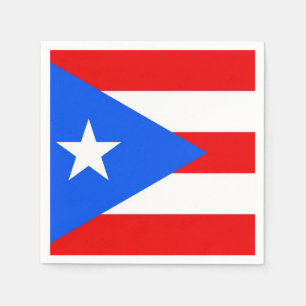 Patriotiska pappra servetter med den Puerto Rico