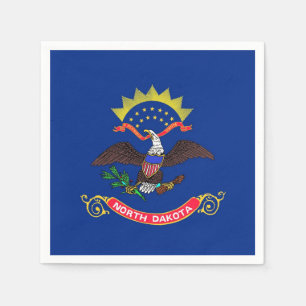 Patriotiska pappra servetter med flagga av North