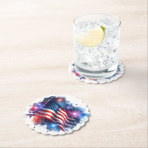 Patriotiska Pappra Underlägg Papper