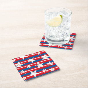 Patriotiska Pappra Underlägg Papper Kvadrat