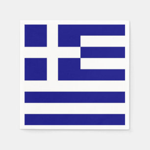 Patriotiska papprare blöjor med Greklands flagga Pappersservett