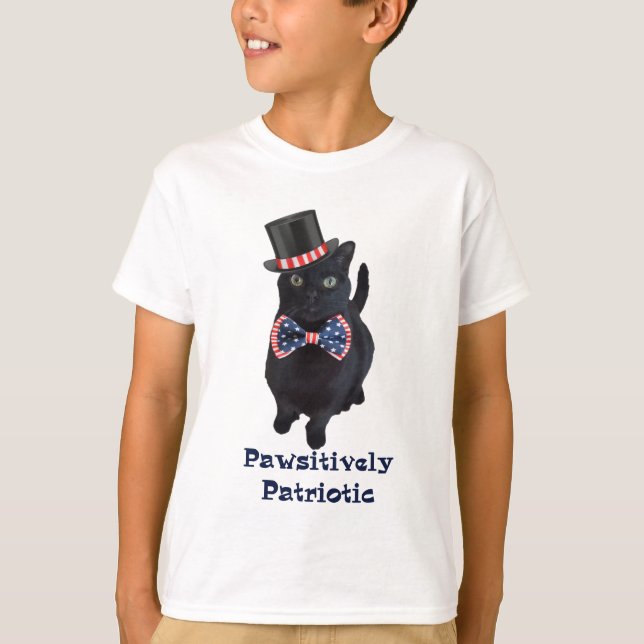 Patriotiska Pawsitively T Shirt (Framsida)