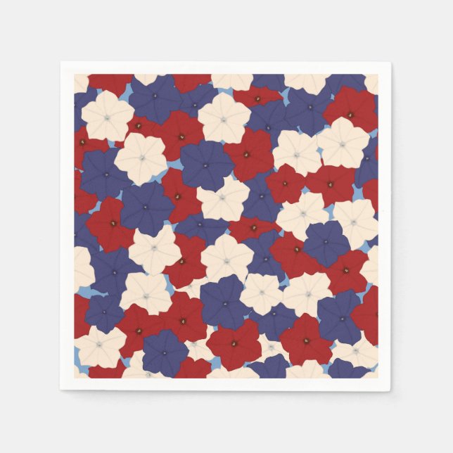 Patriotiska Petunior Pappersservett (Framsidan)