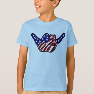 Patriotiska pojkar häng lös skjorta t shirt